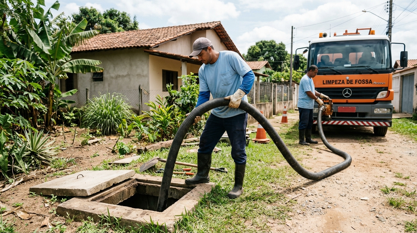 Desentupimento de Fossa na Caiçara, Campo Grande‑MS