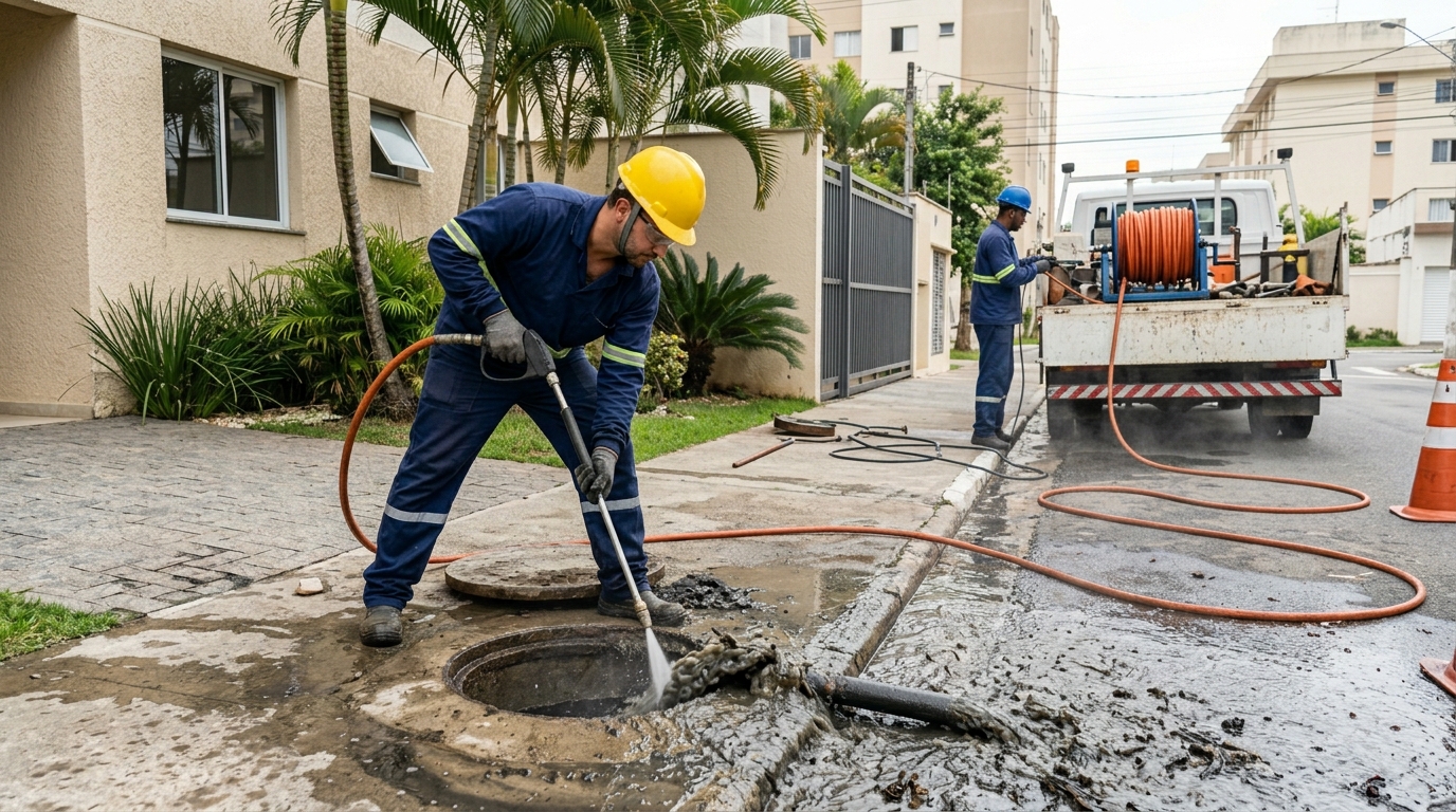 Hidrojateamento Industrial no Carandá, Campo Grande‑MS