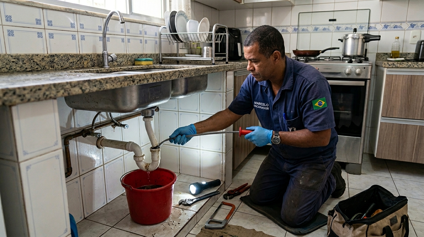 Limpeza de Canos com Equipamento no Carandá, Campo Grande‑MS