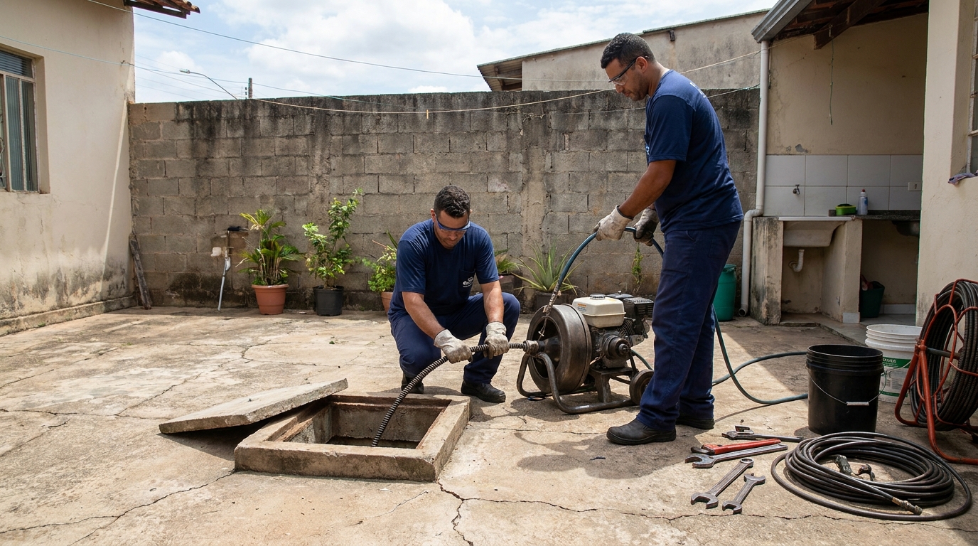Sucção de Resíduos na Caiçara, Campo Grande‑MS